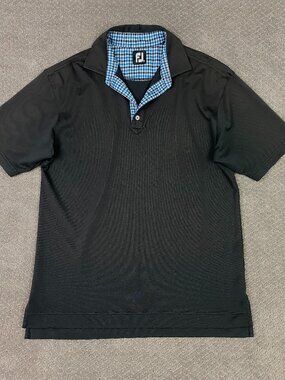 FootJoy Polo Shirt Men's Medium Black Golf